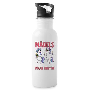Girls no matter what happens Maintain levels - Water bottle with straw - white - Right
