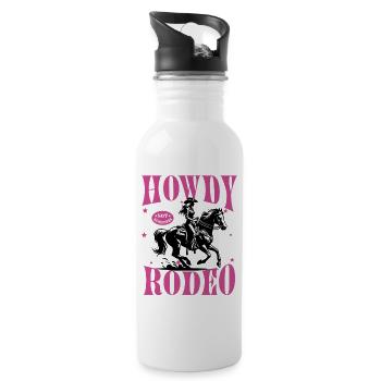 Howdy Rodeo – Not for Beginners - Water bottle with straw - white - Right