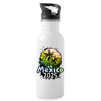 Mexico 2025 - Water bottle with straw - white - Right
