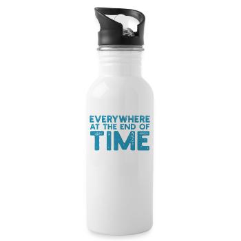 Everywhere At The End Of Time - Water bottle with straw - white - Right