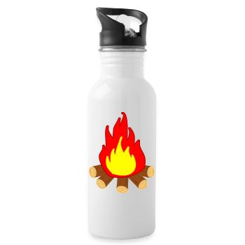 Fire - Water bottle with straw - white - Right