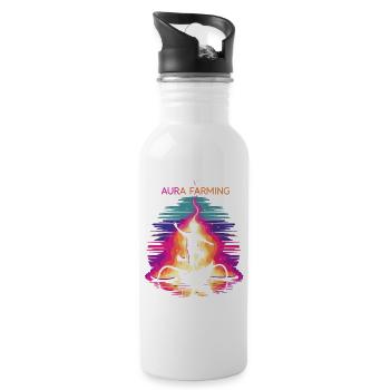 Aura Farming Traditioneller Tanz - Trinkflasche mit integriertem Trinkhalm - Weiß - Rechts