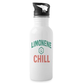 Limonene & Chill Citrus Vibes - Water bottle with straw - white - Right