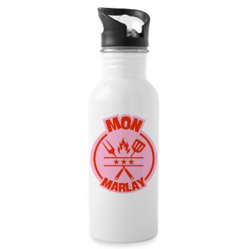 Cooking grill design for mom Marlay - Water bottle with straw - white - Right