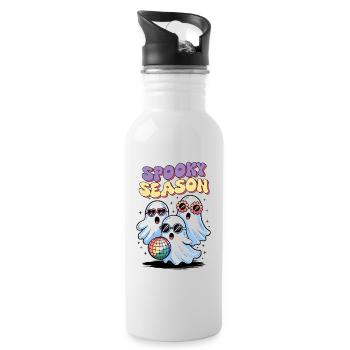 Ghost Halloween Spooky Season - Water bottle with straw - white - Right