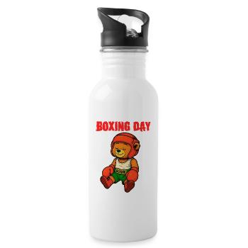 Wake Me Up When it's Boxing Day - Humour Boxe - Gourde avec paille intégrée - blanc - Droite