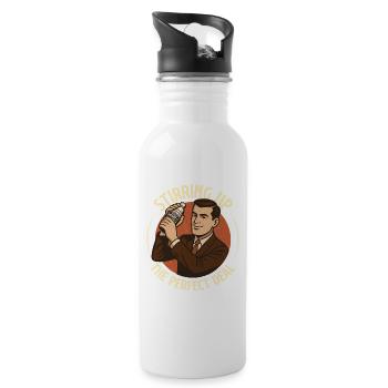 Den perfekten Deal aufmischen Lustiger Sarkasmus - Trinkflasche mit integriertem Trinkhalm - Weiß - Rechts