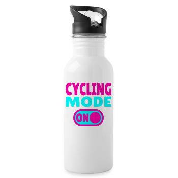Cycling Mode ON Radsport - Trinkflasche mit integriertem Trinkhalm - Weiß - Rechts