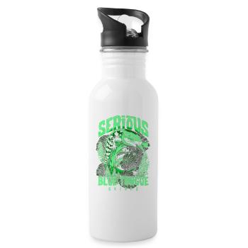 Serious About Blue Tongue Skinks Reptile Keeper - Water bottle with straw - white - Right