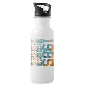 LIMITED EDITION 1985 41 YEARS 41ST BIRTHDAY - Water bottle with straw - white - Right