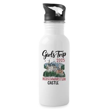 Girls Trip 2025 Neuschwanstein Castle - Water bottle with straw - white - Right