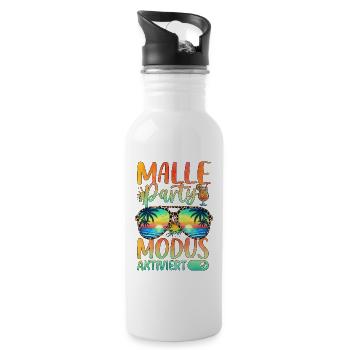 Malle Party Mode Activated - Water bottle with straw - white - Right
