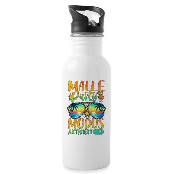 Malle Party Mode Activated - Water bottle with straw - white - Right