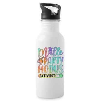 Malle Party Mode Activated - Water bottle with straw - white - Right
