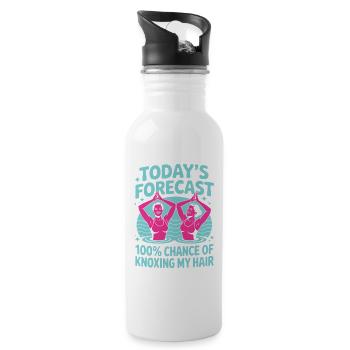 Synchronschwimmen Kunstschwimmen Wassersport - Trinkflasche mit integriertem Trinkhalm - Weiß - Rechts