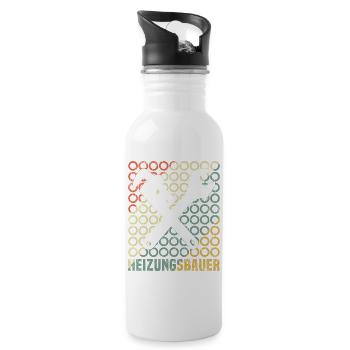 Heating Engineer Heating Construction Plumber Plumber - Water bottle with straw - white - Right