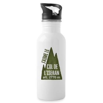 COL DE L’ISERAN ALT 2770 meters - Water bottle with straw - white - Right