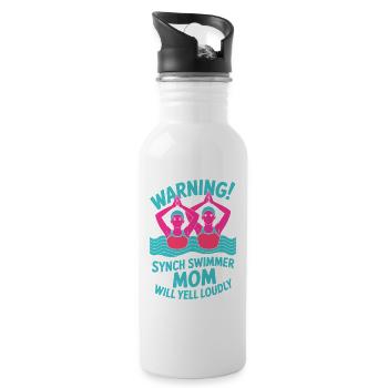 Synchronschwimmen Kunstschwimmen Wassersport - Trinkflasche mit integriertem Trinkhalm - Weiß - Rechts
