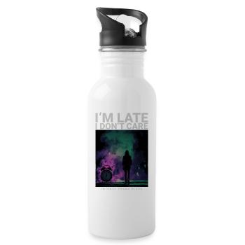 In the Late I Dont Care watch streetwear style - Water bottle with straw - white - Right