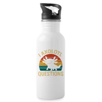 Axolotl - Water bottle with straw - white - Right