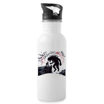 Dark Forest Encounter Illustration - Water bottle with straw - white - Right