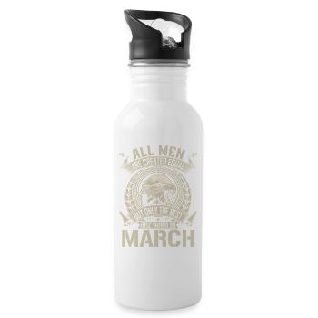 Eagle March Pride Emblem - Water bottle with straw - white - Right