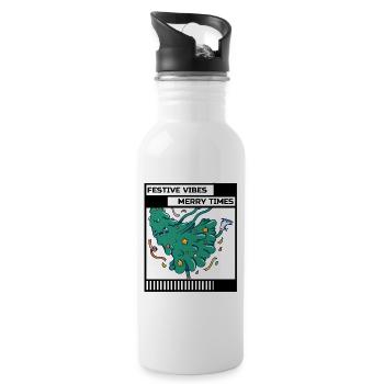 Dream Work Achieve Motivation Personal Success - Water bottle with straw - white - Right