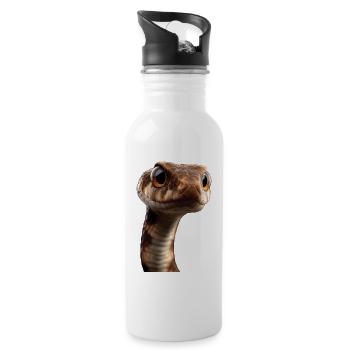 snake, python, cobra, rattlesnake, snakes - Water bottle with straw - white - Right