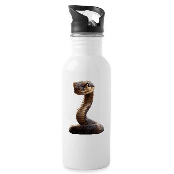 snake, python, cobra, rattlesnake, snakes - Water bottle with straw - white - Right