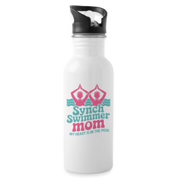 Synchronschwimmen Kunstschwimmen Wassersport - Trinkflasche mit integriertem Trinkhalm - Weiß - Rechts