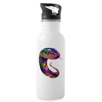 snake, python, cobra, rattlesnake, snakes - Water bottle with straw - white - Right
