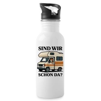 Are we already there Camper Adventure Motorhome - Water bottle with straw - white - Right