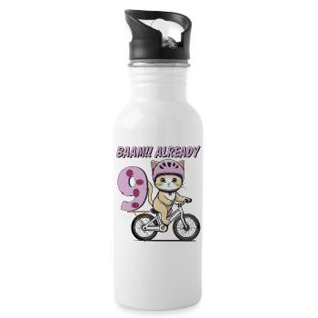 VÉLO CHAT BAAM !! DÉJÀ NEUF - Gourde avec paille intégrée - blanc - Droite