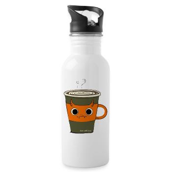 Basic Witch Brew | Funny Demon Coffee Mug - Water bottle with straw - white - Right