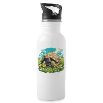 Tortoises Tortoise - Water bottle with straw - white - Right