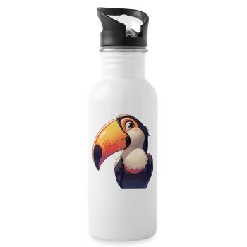 Toucans Toucan - Water bottle with straw - white - Right
