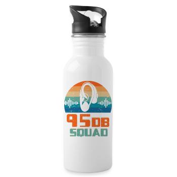 Deaf Deaf Hearing Impairment 95DB Squad - Water bottle with straw - white - Right