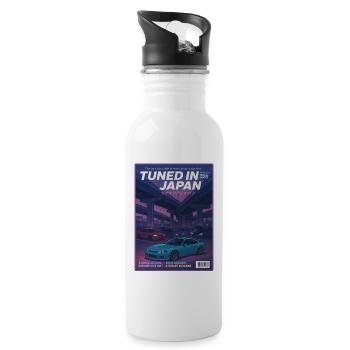 Tuned in Japan Neon JDM Cover - Trinkflasche mit integriertem Trinkhalm - Weiß - Rechts