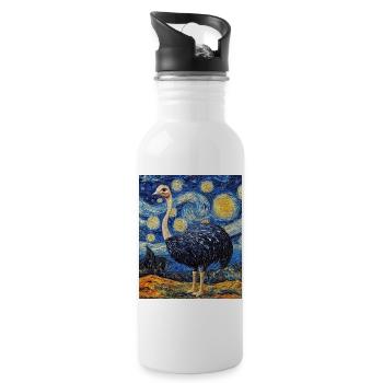 Bouquet Nuit étoilée style Van Gogh - Gourde avec paille intégrée - blanc - Droite