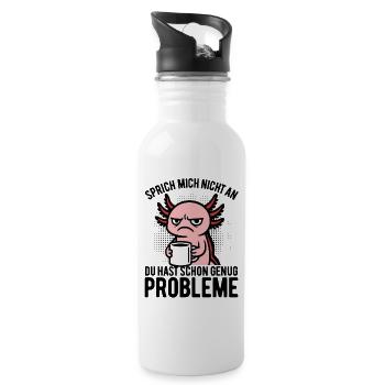 Don’t Talk to Me - Café Axolotl - Gourde avec paille intégrée - blanc - Droite