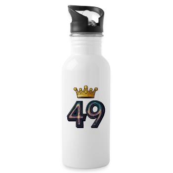 49 Number Krone - Water bottle with straw - white - Right