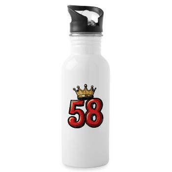 58 Number Krone - Water bottle with straw - white - Right
