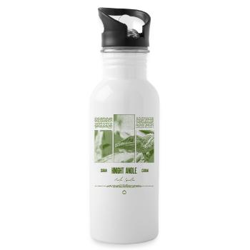 Kubanischer Ritter Anole Eidechse Besitzer Reptilienhalter - Trinkflasche mit integriertem Trinkhalm - Weiß - Rechts