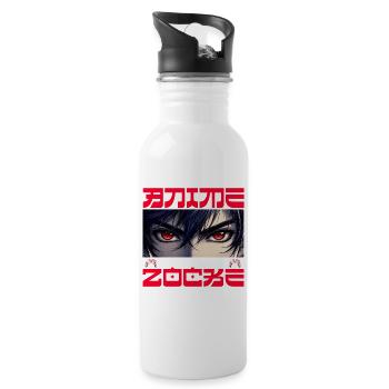 I don't just watch anime, sometimes I also play - Water bottle with straw - white - Right