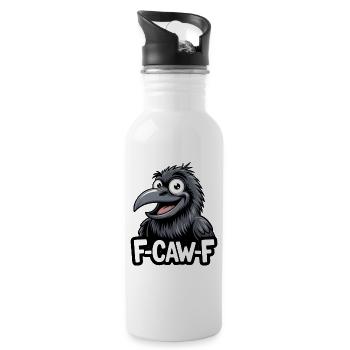 F-Caw-F Meme Crow - Gourde avec paille intégrée - blanc - Droite