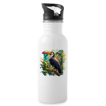 Toucans Toucan - Water bottle with straw - white - Right
