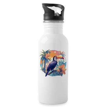 Toucans Toucan - Water bottle with straw - white - Right