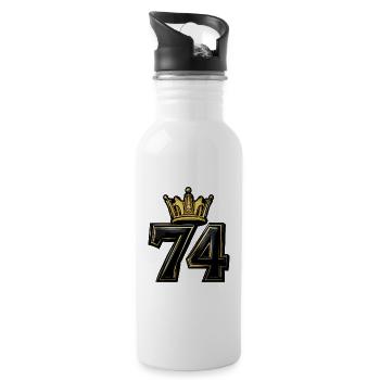 74 Number Krone - Water bottle with straw - white - Right
