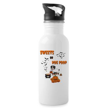Trick or treat, Helloween - Water bottle with straw - white - Right