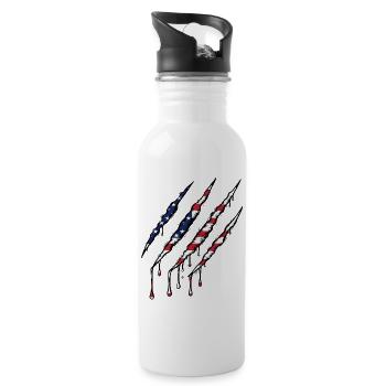 Scratch USA Flag Scratch Trace - Water bottle with straw - white - Right